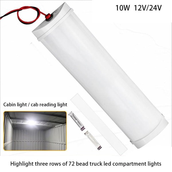 12/24V bil interi?r tak 72LED takkupol l?tt lastbil husbil LED 12V