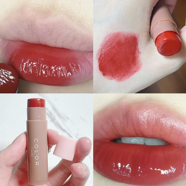 Långvarig läppprimer med färgfuktande och Line-Brighte Tre-pack Set 3 st