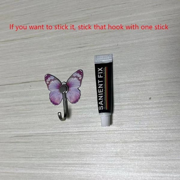 1 pc Butterfly Hook Wall Hooks Butterfly Wall Hooks Command Hooks Self Adhesive Hooks for Bathroom