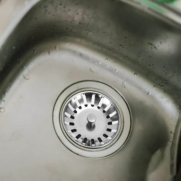 Kitchen Sink Strainer, 8cm Stainless Steel Drain Strainer Stopper, Drain Protector, Sink Strainer for Kitchen and Bathroom