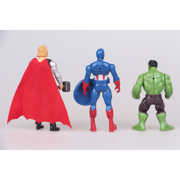 6 sorterere Nemesis League Amerikanske kaptene Thor Superman Batman Hulk Iron Man handmanövrerade dockprydnader CDQ