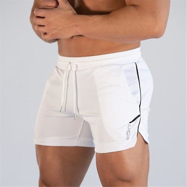 2022 M-3XL Løbeshorts til mænd white XXL zdq