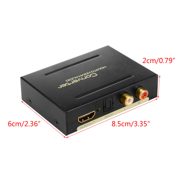 HDMI-yhteensopiva äänenpoistolaite 5.1ch 2.0ch hd-äänenjakosovittimelle Optinen SPDIF + L/R Vedio -kytkentärasia szq