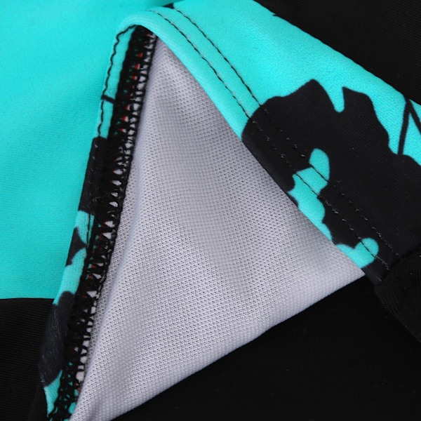 Baddräkt Dam Print Set Baddräkt Tvådelad BH Badkläder Strandkläder Dam Bikini Baddräkter Ljusblå Sky Blue XXL