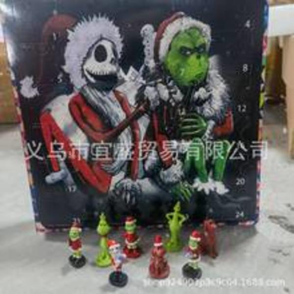 2023 Grinch Julkalender - 24 figurer för julklappar Style 2