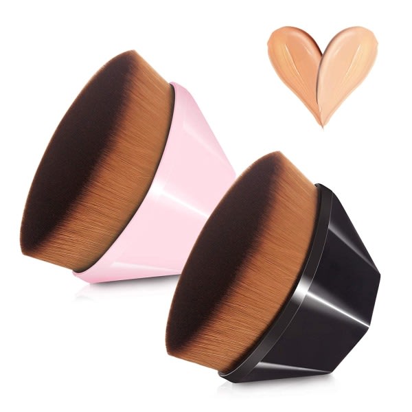 CDQ 2-pack Flawless Foundation Makeup-borste, med etui