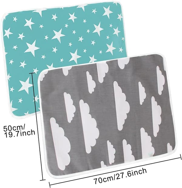 Bed Protector for Incontinence, Comfortable Quiet Fabric Provides Maximum Comfort & Security for Seniors, Children, Hospitals, Pets (2-Pack)