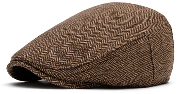 Herre Flat Cap, Polyester Med Bomullsfôr, Pustende Klassisk Stil For Sommerlig Hverdagsbruk, Khaki, Størrelse L