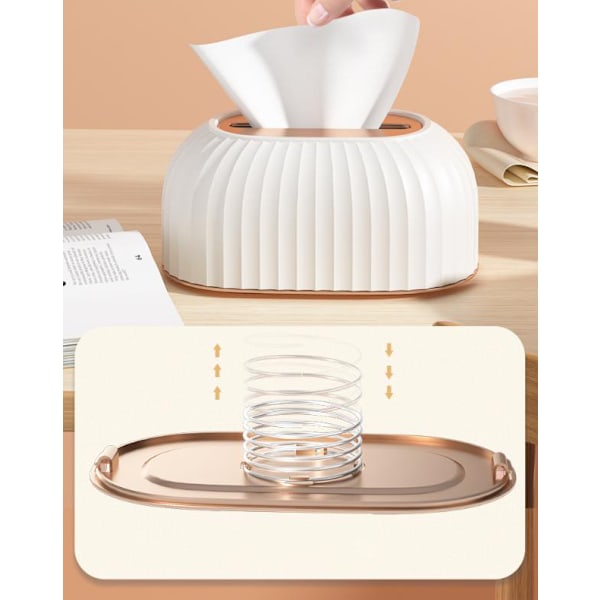 Serviettholder, rektangulær Kleenex-holder, svart