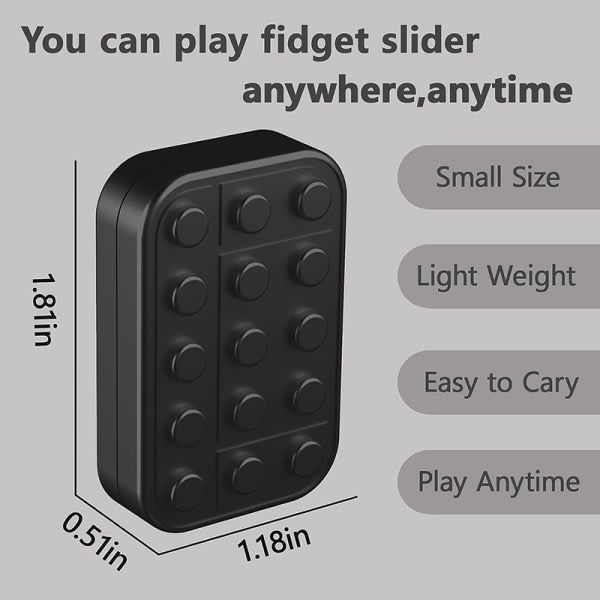 CDQ Metal Fidget Slider Magnetisk Haptic Slider EDC Brick Blocks Toy Orange