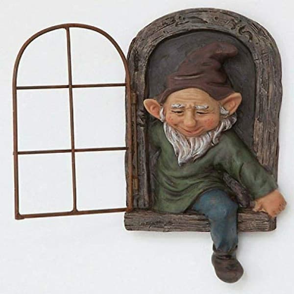 Fantasifulla trädgårdsdekorationer - dvärg, mini-dvärg, trädskulptur_tfrf