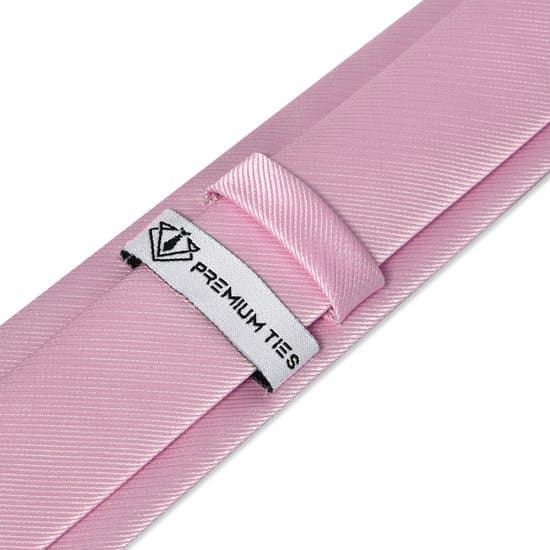 Rosa slips för män, klassisk polyesterslips med lyxig presentförpackning, elegant formell accessoar för bröllop, affärer och fest, 148 x 6 cm, rosarosa