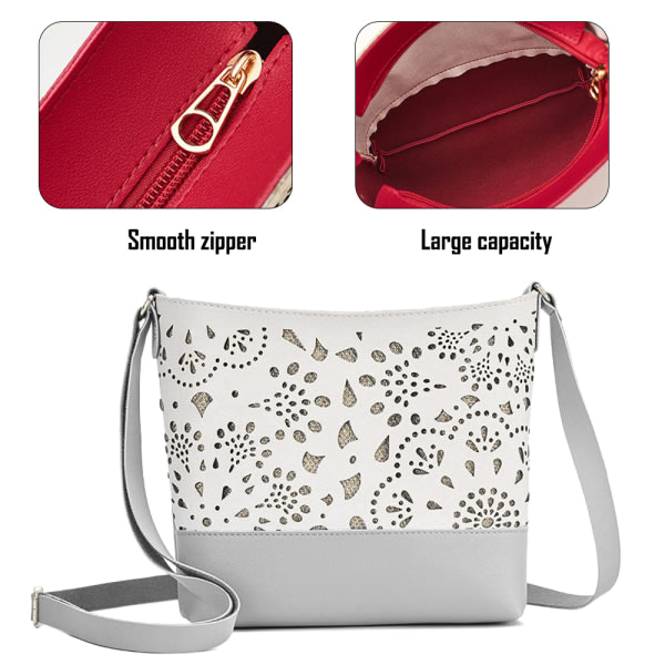 Ihållig messenger bucket bag mode matchande kontrastfärg