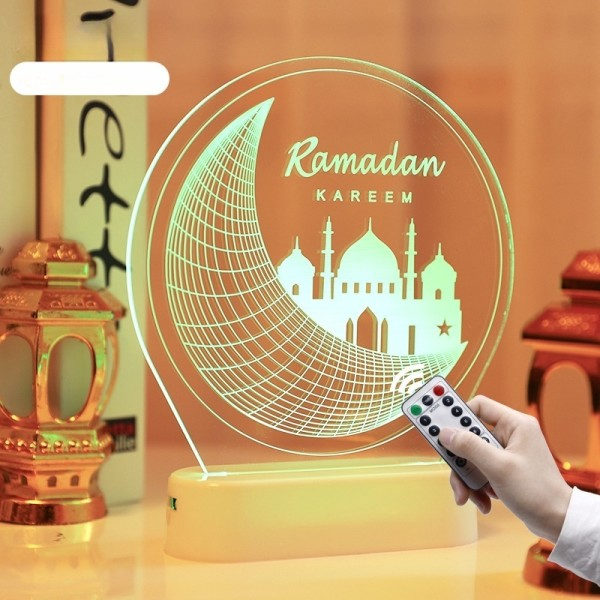 Ramadan LED-dekorasjon Mubarak Kareem Eid Mubarak