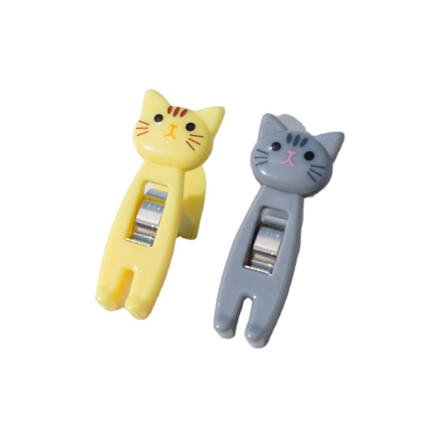 Katte-chipsklips, papirclips, chipmadopbevaringsposeforseglingsclips, plastikchipspose White