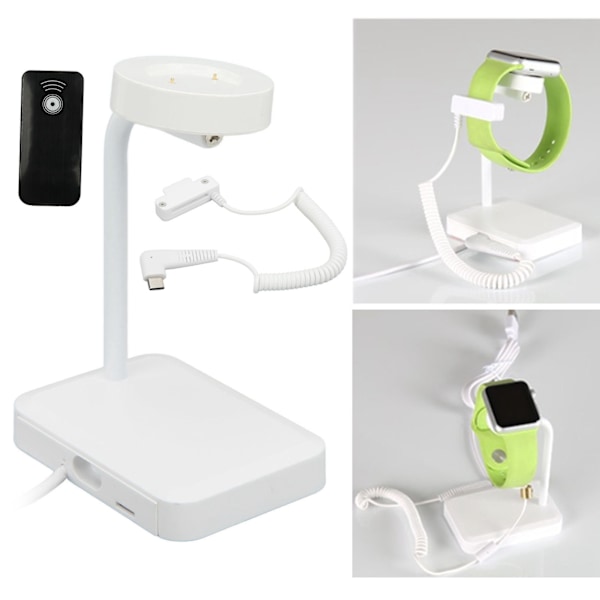 Urdisplaystand med tyverisikring, fjernbetjening, 90 dB alarm, IR-oplåsning, magnetisk hurtigopladning til udstilling