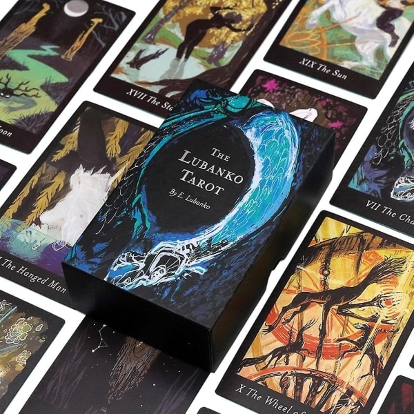 Lubanko Tarot Deck - Gøyalt brettspill for tarot-elskere - Bursdagsfest - Svart zdq