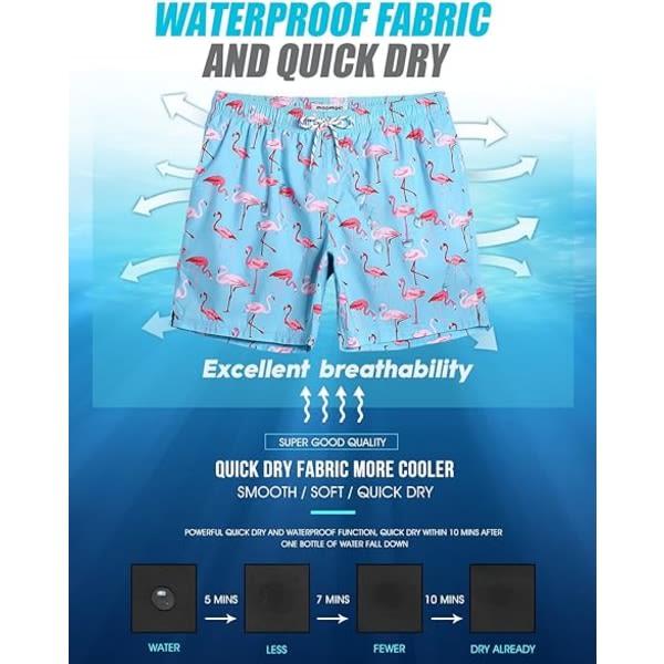 Badshorts för män Badbyxor Klassisk tropisk design för sommaren zdq