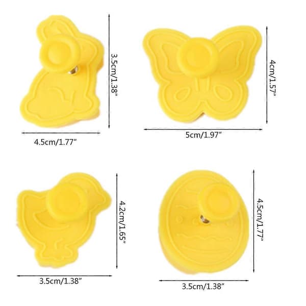 Påskehare Kylling Egg Fondant Biscuit Stempler DIY Kakeform Sjokoladekake_tfrf
