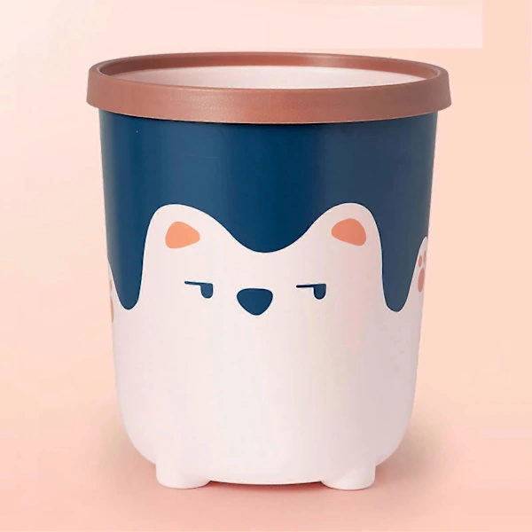 Large Trash Can Recycling Bin, Cute Bear Pattern (Large Pink)