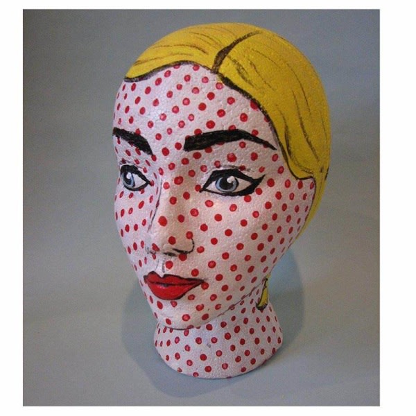 Polystyrenskum Mannequin Paryk Hoved Display Hat Cap Paryk Holder Hvid Skumhoved a SQBB