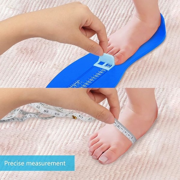 Fotmätare i størrelse 18–47 skomätare med blødt måttbånd inderscomätare PVC skostørrelsesmätare fot og skomätare for at bekræfte skostørrelserne for barn