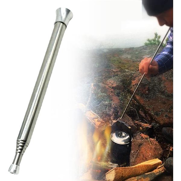 Blåserør - bærbart brannbelg - rustfritt stål - camping