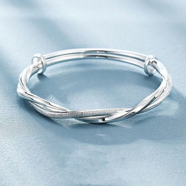925 sterling sølv original snygg vev armbånd armbånd for kvinner zdq