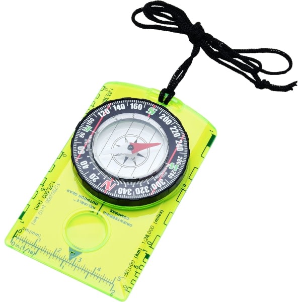 CDQ Professionel spejderkompass - vätskefyldt, roterende ram, magnetisk retning