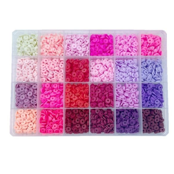 DIY-polymeerkleipärlset, platte ronde polymeerkleipärls voor sieraden maken zoals op de foto
