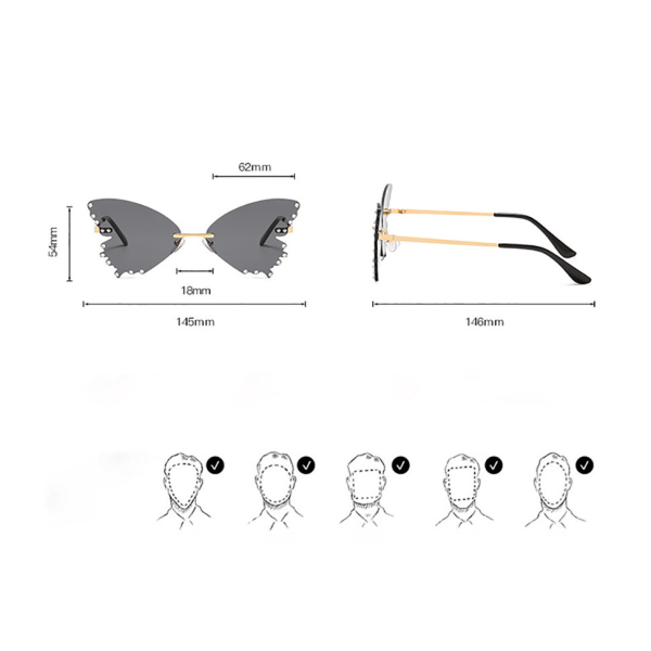 Solbriller vintage mote nyanser UV 400 beskyttelse