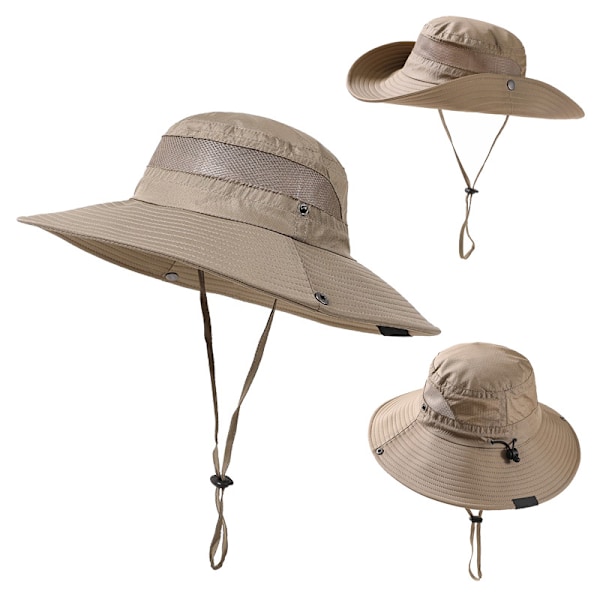 Dam solhatt utomhus sommar vandringshatt damskydd keps, hopfällbar Khaki Khaki 56-60cm
