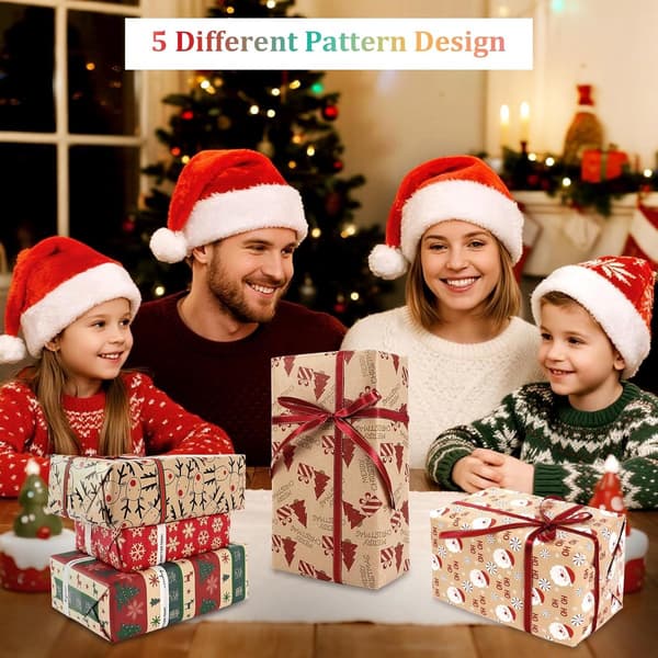 Julklappspapper på rulle - Julklappspappersrullar - Julklappspapper för jul...