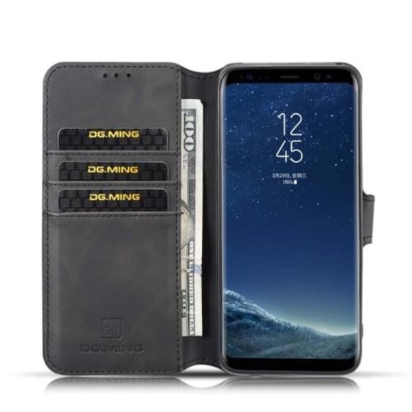 Galaxy S8 Case SM-G950F, Läder Flip Wallet Case med 3 kort S