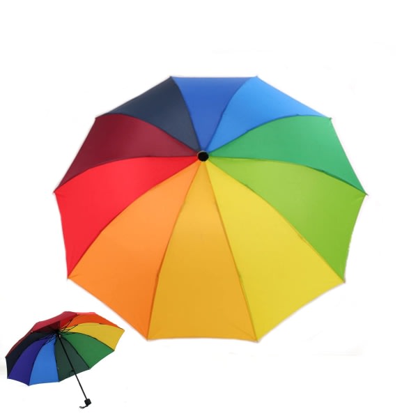 CDQ Glasfiberram fällbart paraply Autoöppning och stängning, 10 Ribb