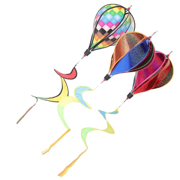 3 Pcs Garden Windmills Hot Air Balloon Wind Spinners Hanging Decorations_tfrf