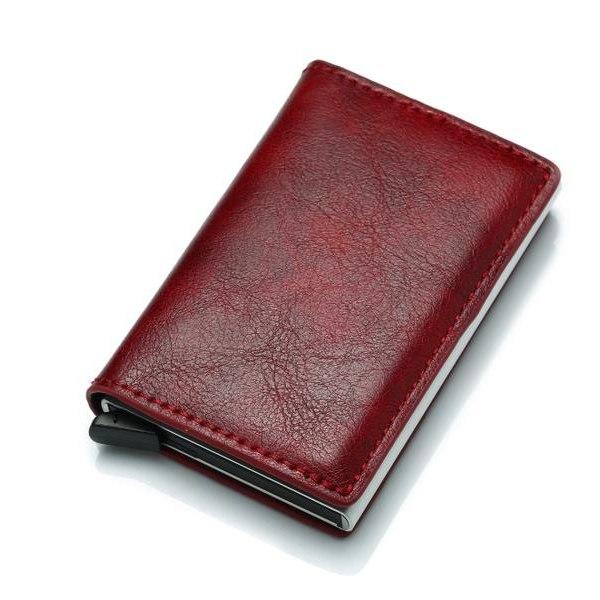 PopUp Smart kortholder skyter ut 8 kort RFID-NFC Sikker! Brun zdq