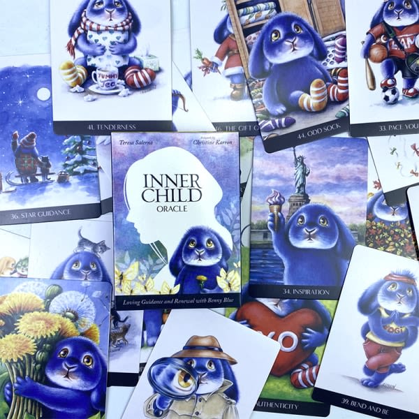 Inre Child Oracle Cards Tarot Prophecy Divination Deck Family Blue one size