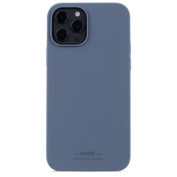 holdit iPhone 12/12 Pro Mobilskall Silikon Pacific Blue_tfrf