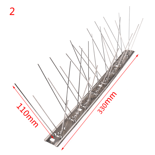 CDQ Anti-klatrespiker Staket i rustfritt stål Spiker Fugl Katt Avvisende som bildet 2 (330MM)