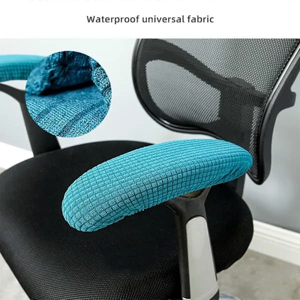 Kontorstol Armlænsbetræk, Elastisk Polyester Vaskbare Armlænsbeskyttere til Hjemme- og Kontorstole, Mørkegrå, 1 Par Dark grey