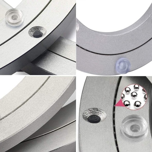 Aluminiumlegering Lazy Susan skivspelare, Heavy Duty Lazy Susan skivspelare, roterende lager Lazy Susan, glatt rundt spisebord (18 tommer)