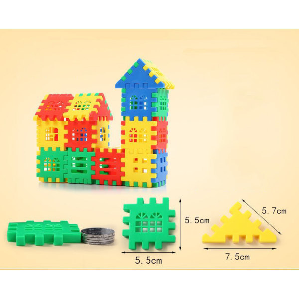 160 st husbyggklossar sifferkuber småbarn 2+ pussel barnleksaker 160pcs
