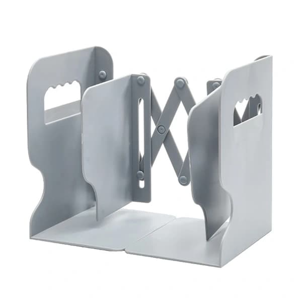 Bookend Simple Style Foldable Shelves ABS Bookends Books Support Stand Home Decor Grey