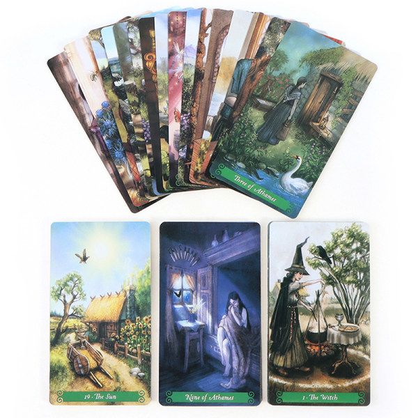 Vihreä noita Tarot Englanti ennustuspeli ennustus monivärinen onesize