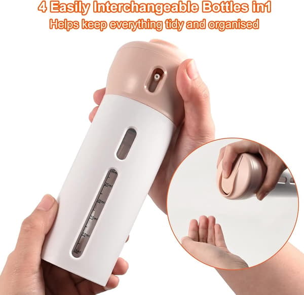 Reseflaska - Reseflaskor - Reseflaskor - Resedispenser - Reseflaska - 4-i-1 Tvåldispenser - Schampo och Tvåldispenser ...