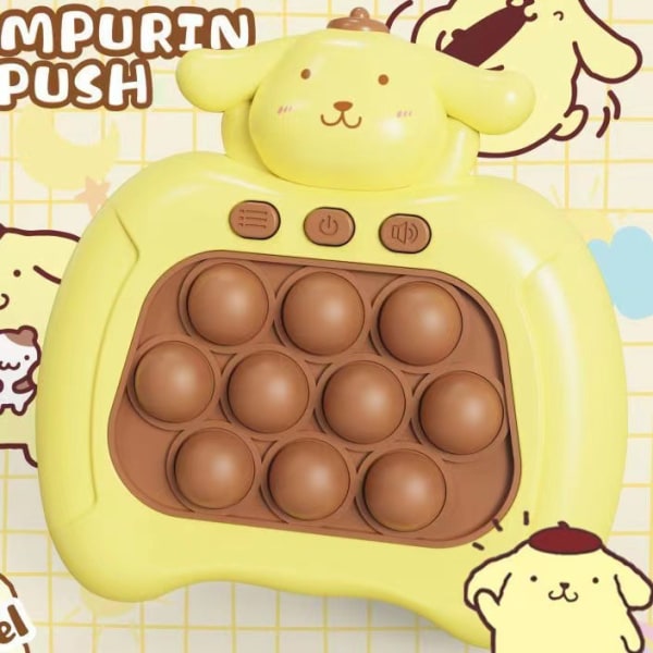 Gul Valp Pop It Spel - Pop It Pro Ljus Upp Spel Snabb Tryck Fidget C