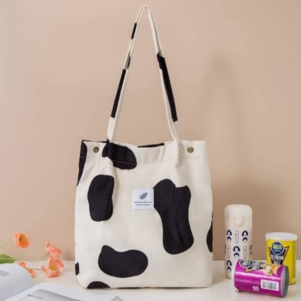Tygväska för kvinnor Smiley Face Casual Estetisk Söt Tote Teen Girls Trendiga grejer axelväska Handväska Väska