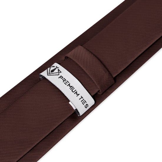 Mörkbrun slips för män, premiumslips i polyester med elegant enfärgad design, klassisk accessoar för affärer, bröllop och formella tillfällen, inkluderar lyxig presentförpackning