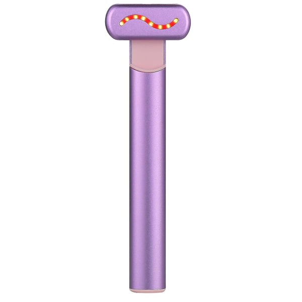 Skønhetsinstrument Elektrisk ansigtsmassager Rosa multifunktionel varm kompress Lyft rött lys Hudförynringsanordning lilla